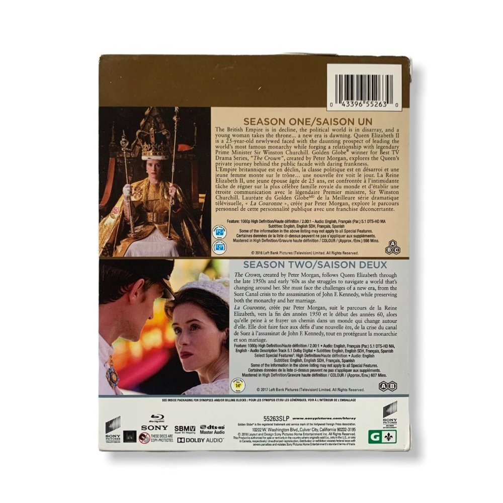 The Crown - Season 1-2 Set (Bilingual) Blu-Ray - NEVER PLAYED, 1 SEALED - Picture 2 of 12